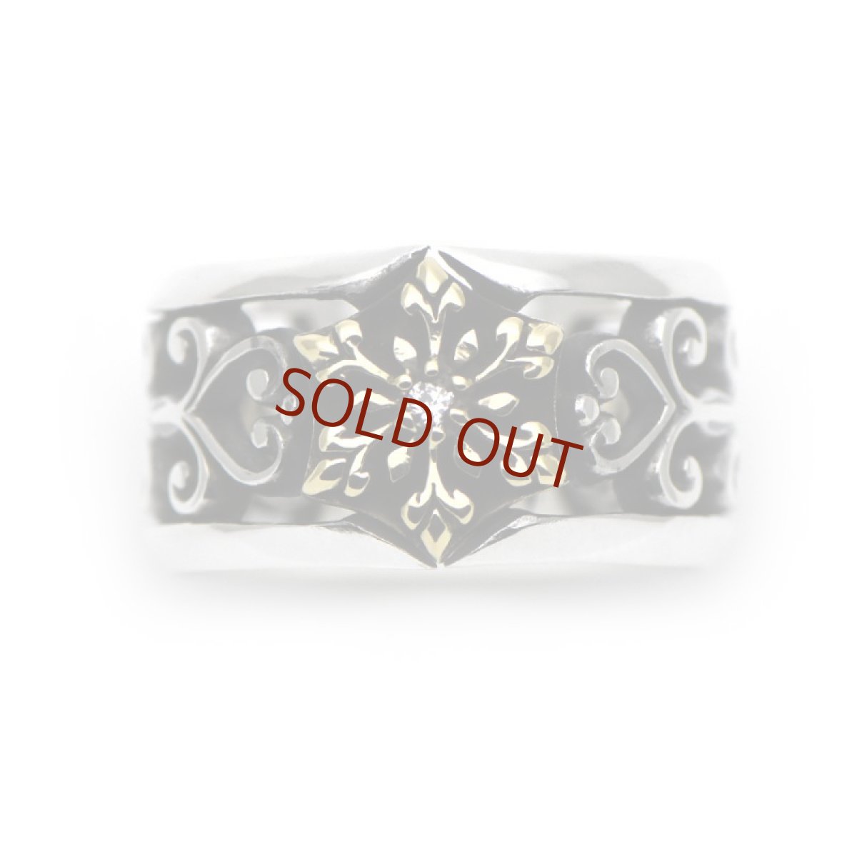 スノーフレーク 雪の結晶 シルバー ブラス コンビリング【cooldust | クールダスト】