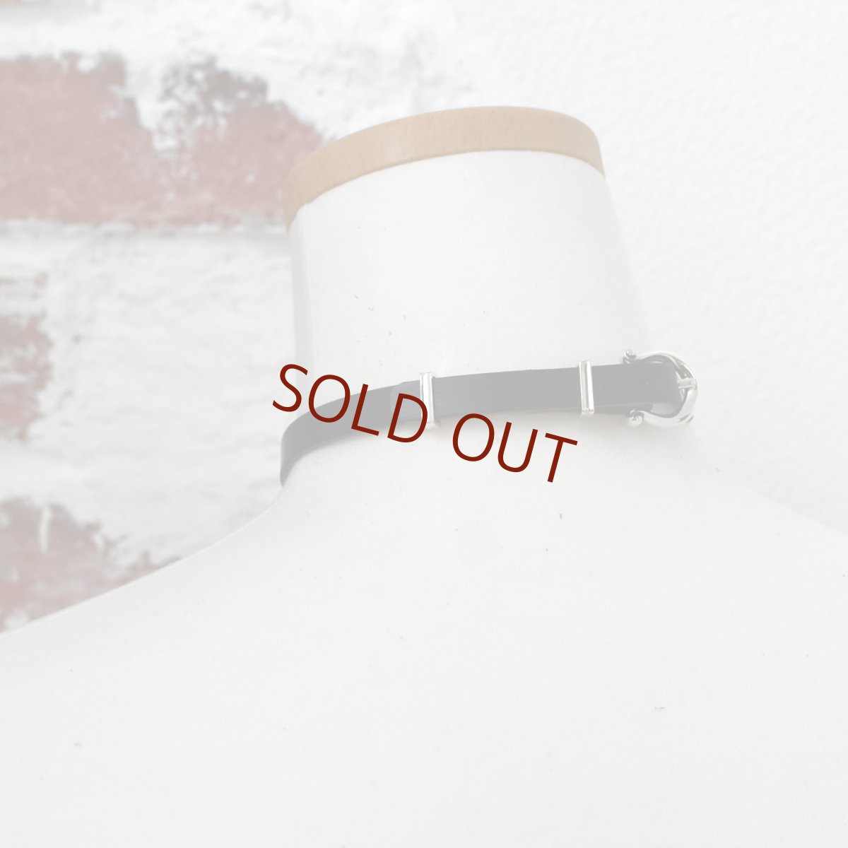 アゲハ蝶のレザーチョーカー(ブラック)