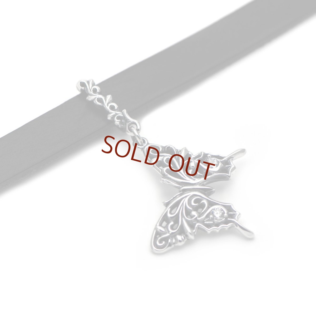 アゲハ蝶のレザーチョーカー(ブラック)