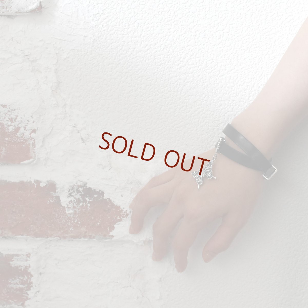 アゲハ蝶のレザーチョーカー(ブラック)