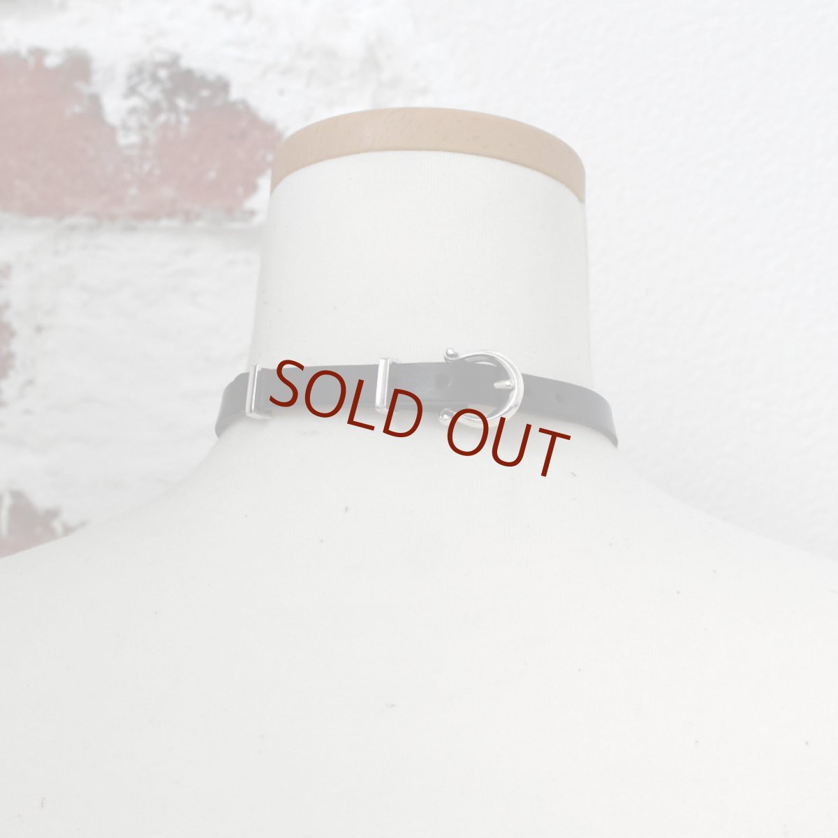 アゲハ蝶のレザーチョーカー(ブラック)