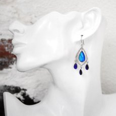 タミラスムラサキシジミ/ケンタウルスムラサキツバメ 蝶の翅 シルバー925 ピアス【Psyche|プシュケ】