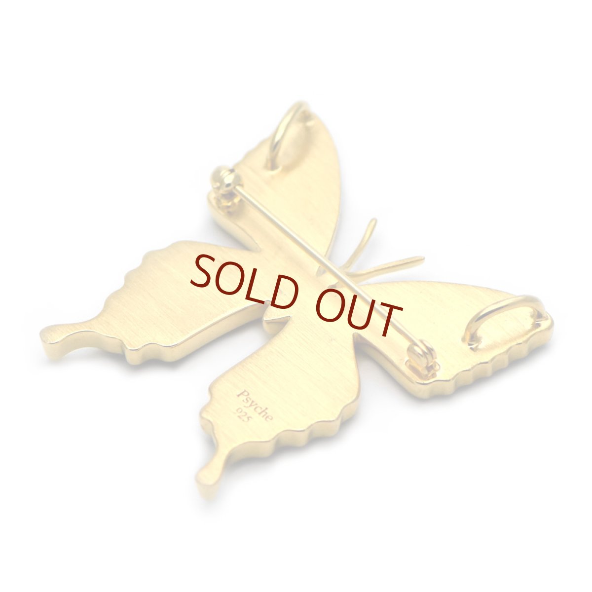 ブルーが美しいブローチ兼ペンダント(ゴールド)