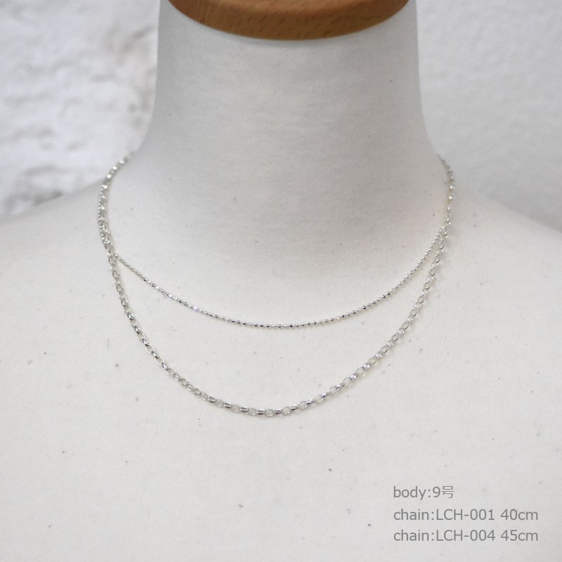 1.5mm巾 カットボール シルバー925 チェーン ネックレス 40cm/40+5cm