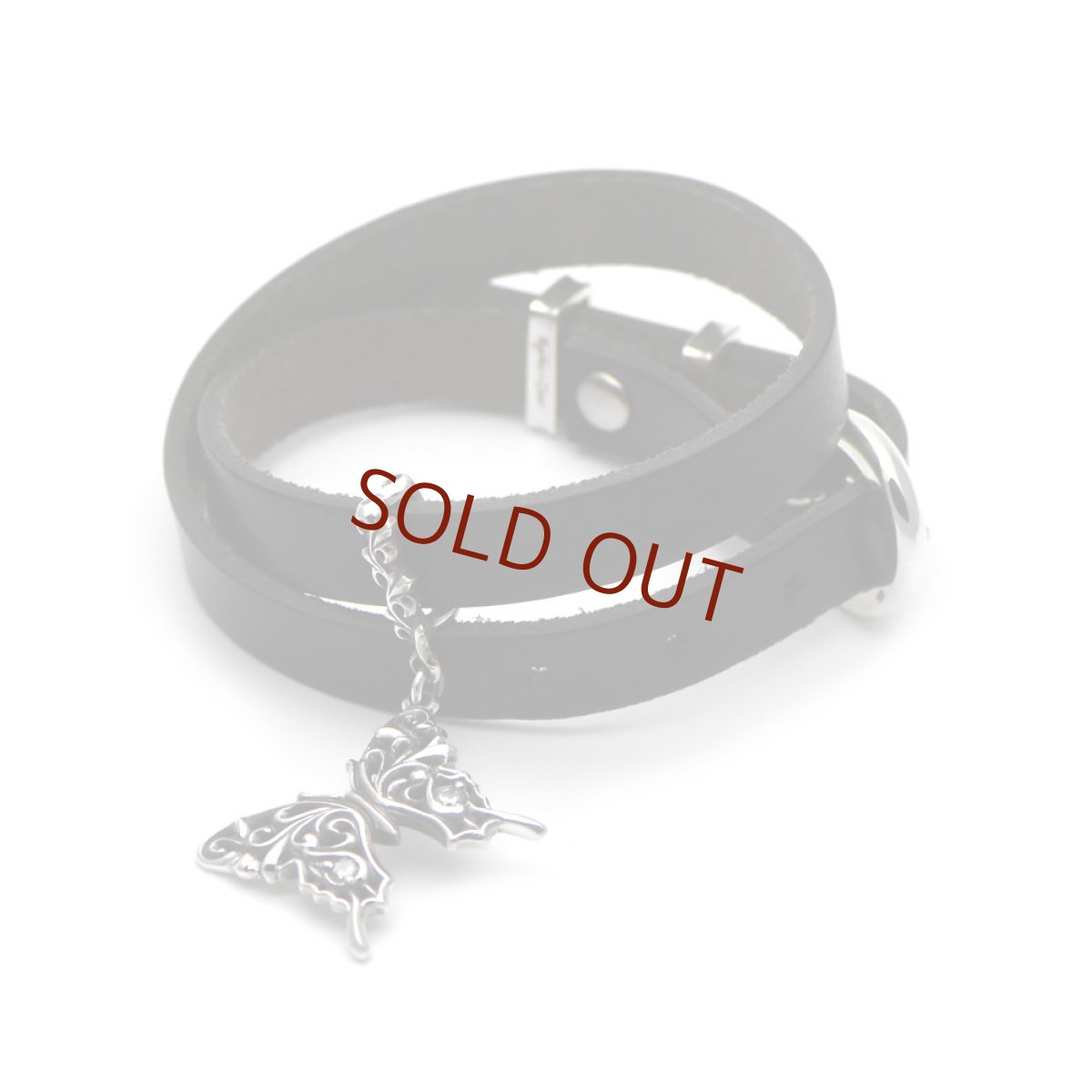 アゲハ蝶のレザーチョーカー(ブラック)【Ageha|アゲハ】【コラボアイテム】