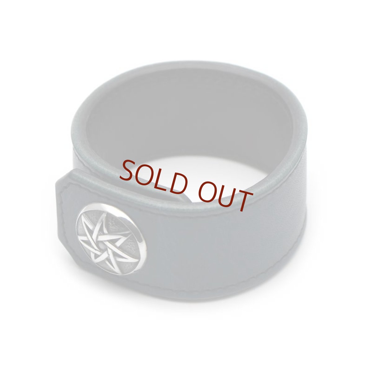 七芒星シルバーコンチョの本革ブレスレット099【cooldust | クールダスト】