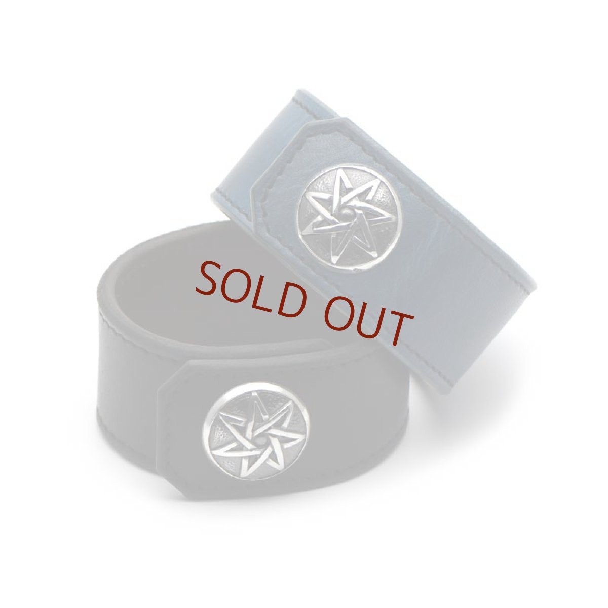 七芒星シルバーコンチョの本革ブレスレット099【cooldust | クールダスト】