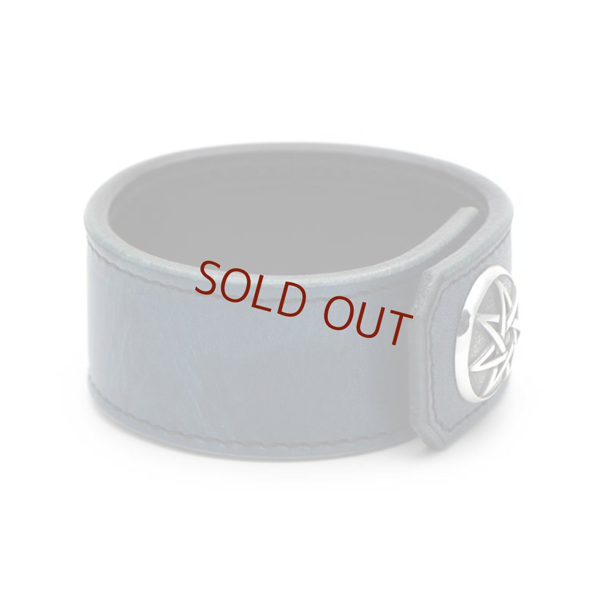 七芒星シルバーコンチョの本革ブレスレット099【cooldust | クールダスト】