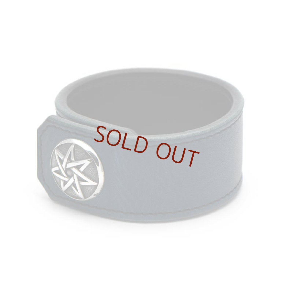 七芒星シルバーコンチョの本革ブレスレット099【cooldust | クールダスト】