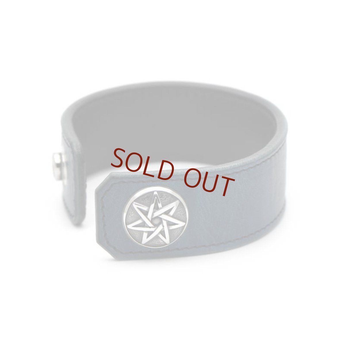 七芒星シルバーコンチョの本革ブレスレット099【cooldust | クールダスト】