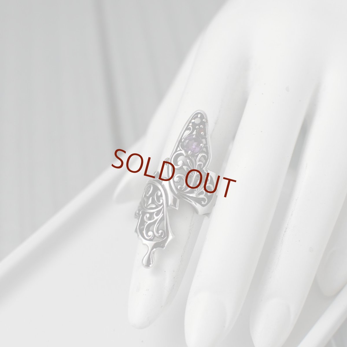 アラベスク模様のアゲハ蝶のシルバーリング