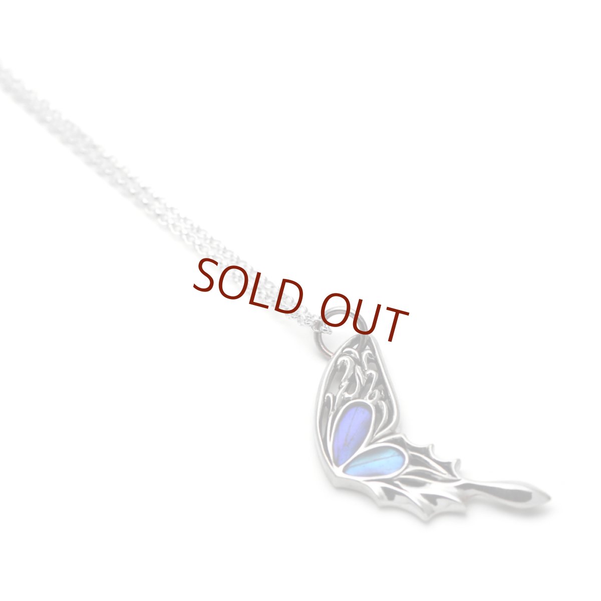 タミラスムラサキシジミ 羽ばたく蝶の羽  シルバー ペンダント【Psyche|プシュケ】