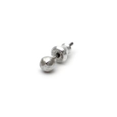 ハンドテクスチャー シルバー 925 ピアス 4mm玉【LEPUS | レプス】