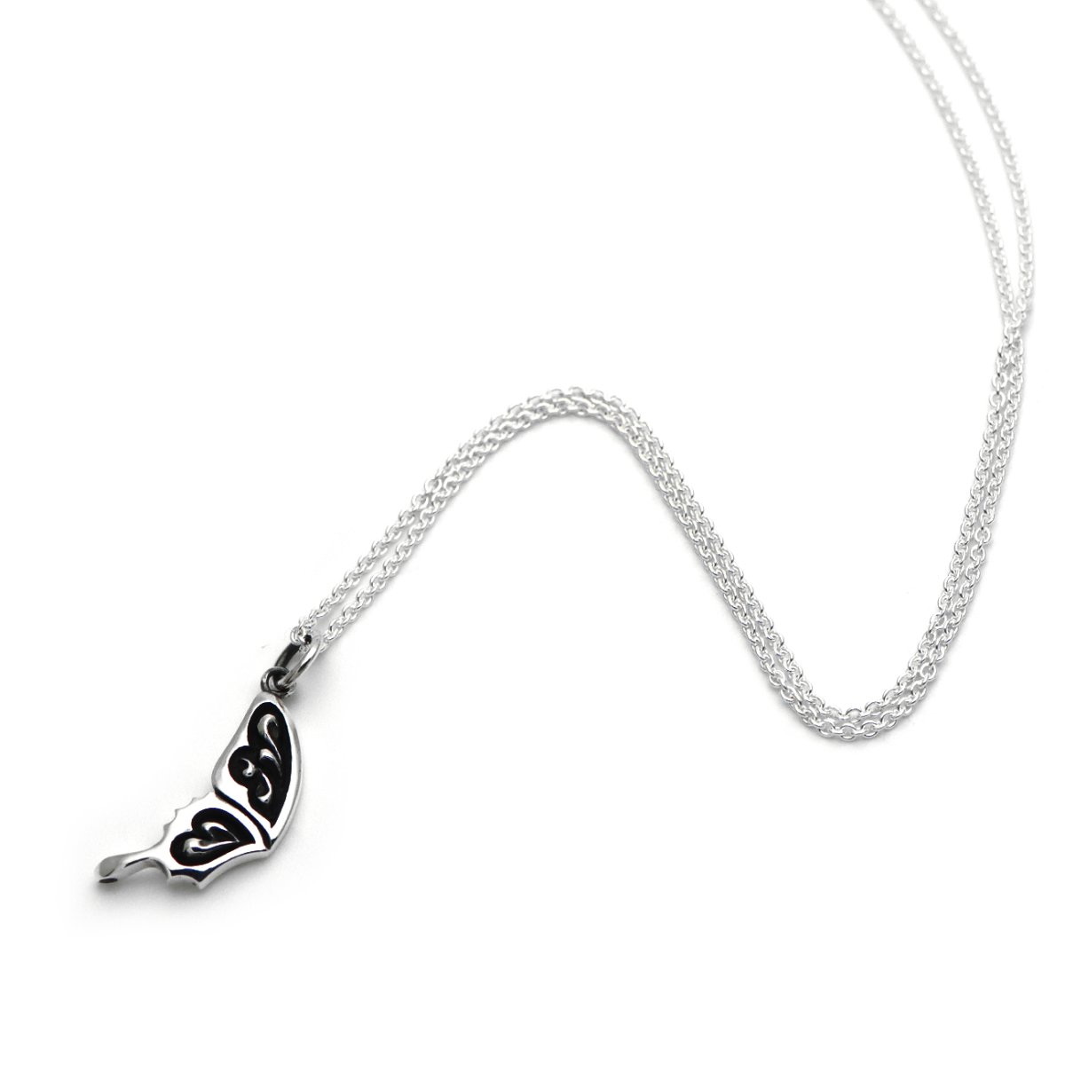 アゲハ 蝶 片羽根 シルバー925 チャーム ペンダント ネックレス【Ageha|アゲハ】