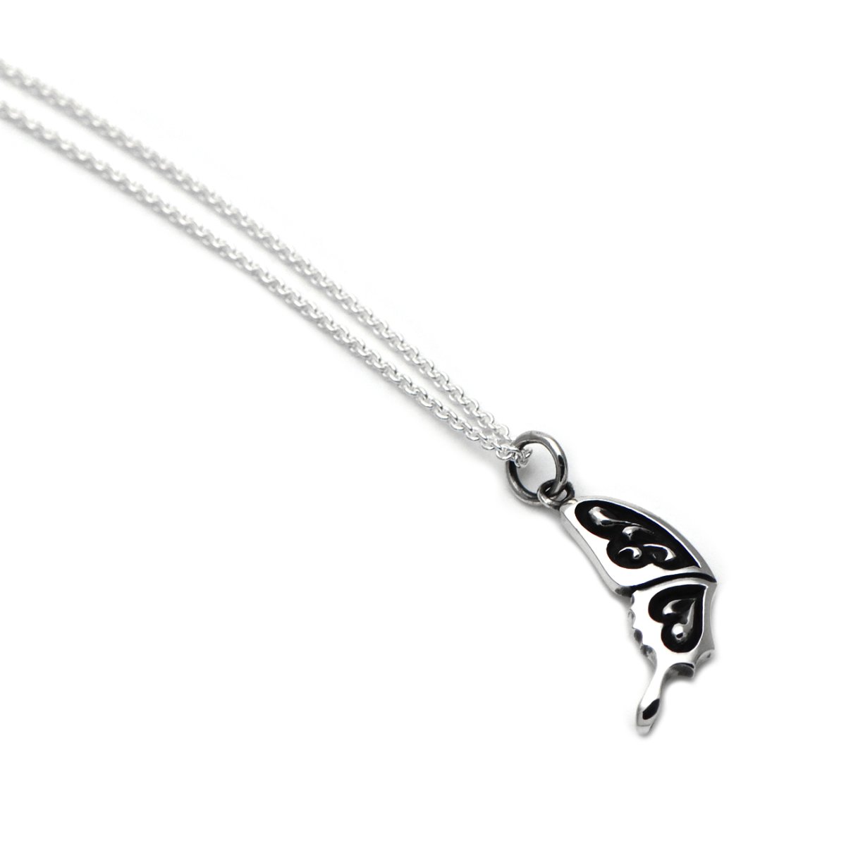 アゲハ 蝶 片羽根 シルバー925 チャーム ペンダント ネックレス【Ageha|アゲハ】