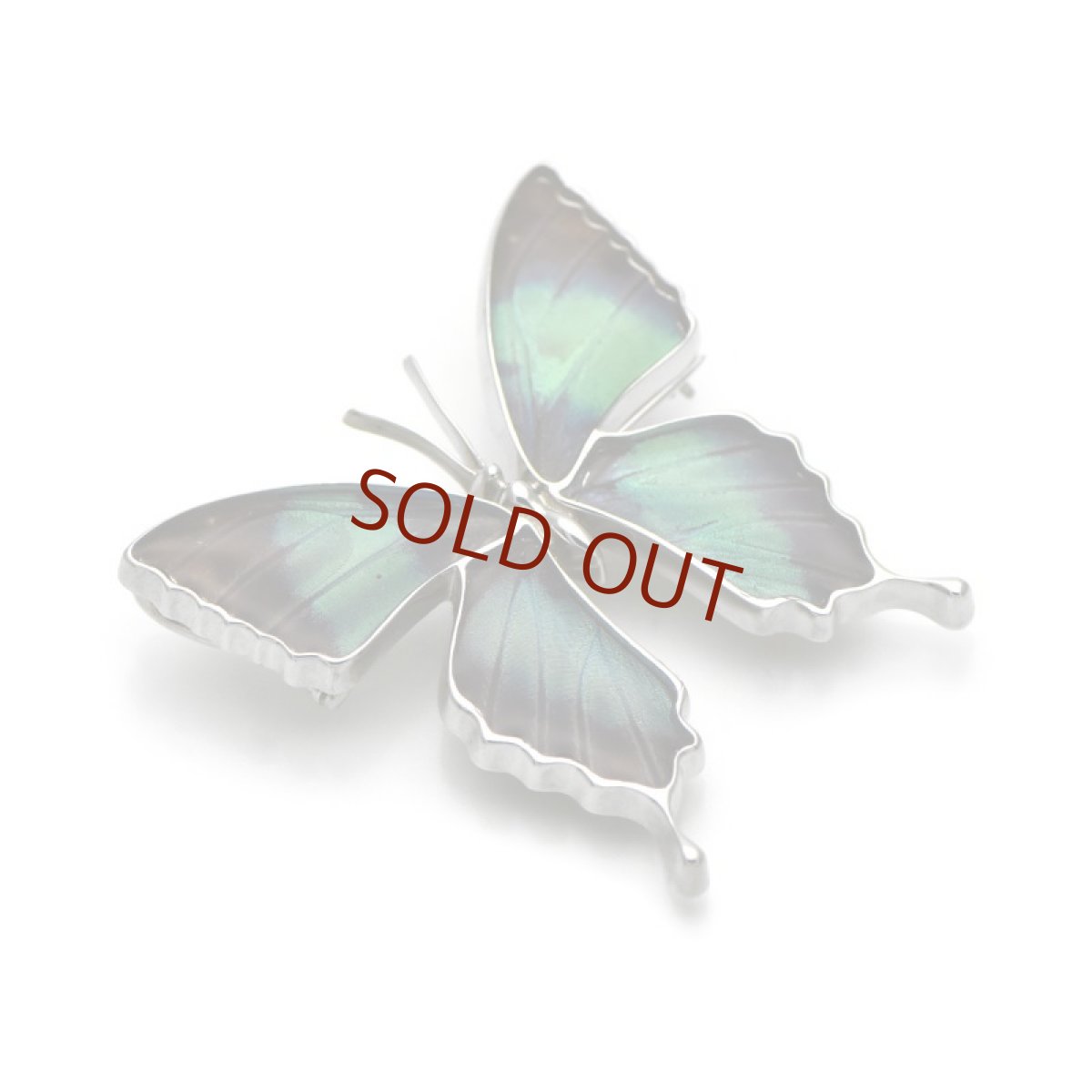 ドクソコパチェルビナ蝶 ブローチ兼ペンダント(シルバー)【Psyche|プシュケ】