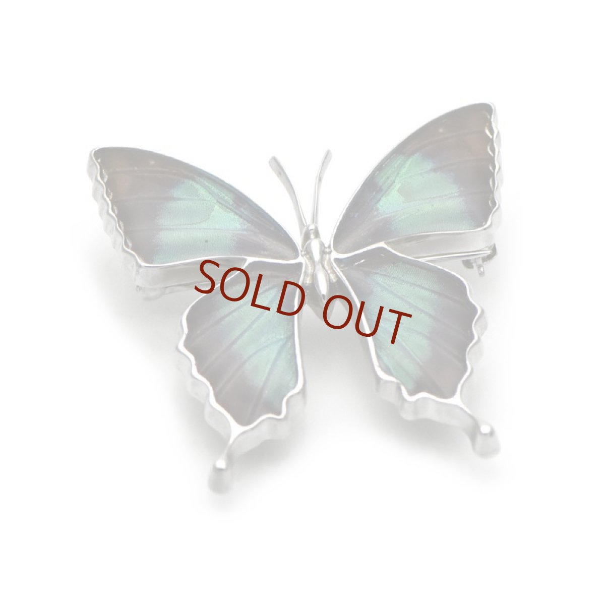 ドクソコパチェルビナ蝶 ブローチ兼ペンダント(シルバー)【Psyche|プシュケ】