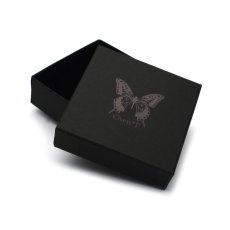 タミラスムラサキシジミ 蝶の翅 アンシンメトリー ピアス(ゴールド)【Psyche|プシュケ】
