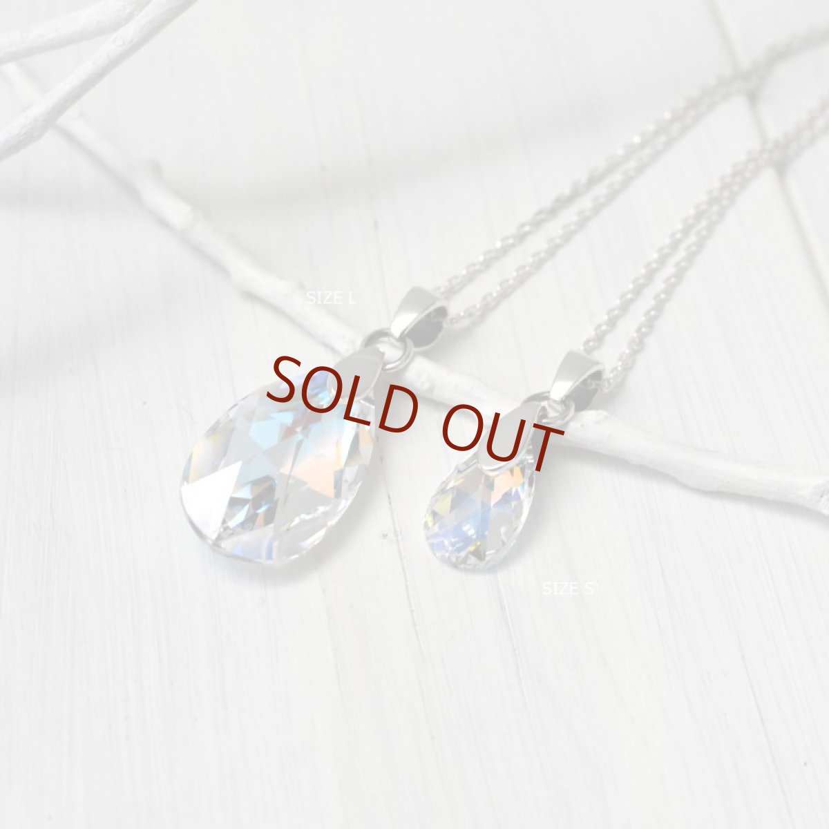 スワロフスキー クリスタル オーロラカラー シルバーペンダント