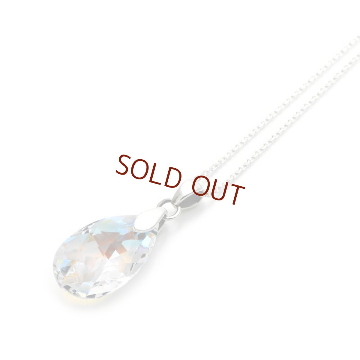 スワロフスキー クリスタル オーロラカラー シルバーペンダント