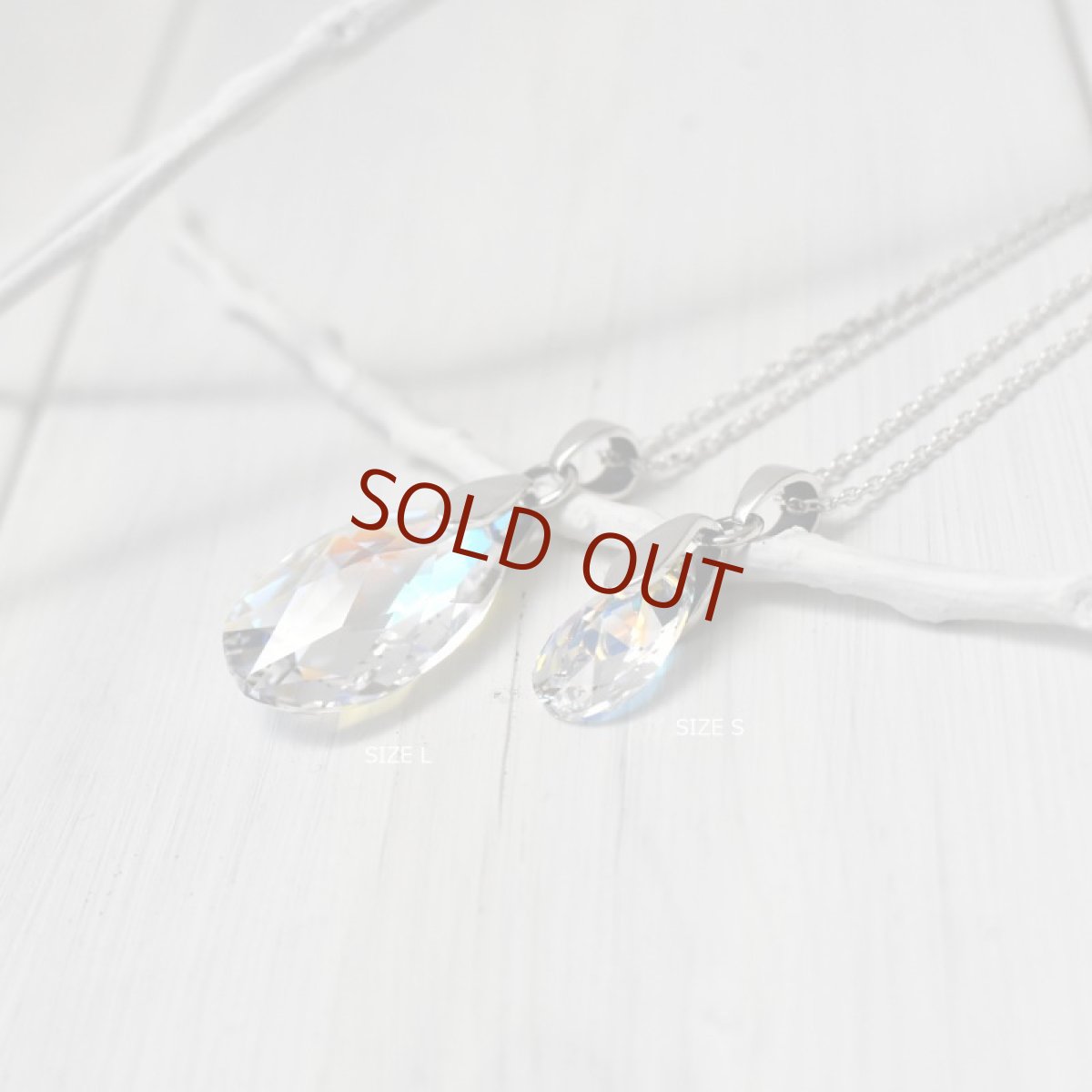 スワロフスキー クリスタル オーロラカラー シルバーペンダント