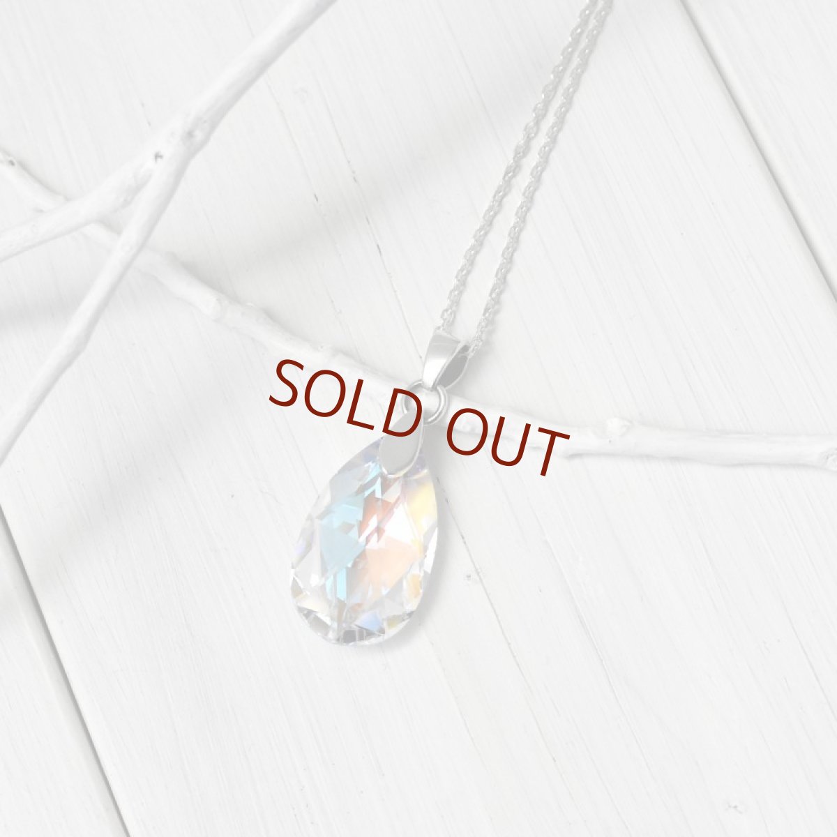 スワロフスキー クリスタル オーロラカラー シルバーペンダント