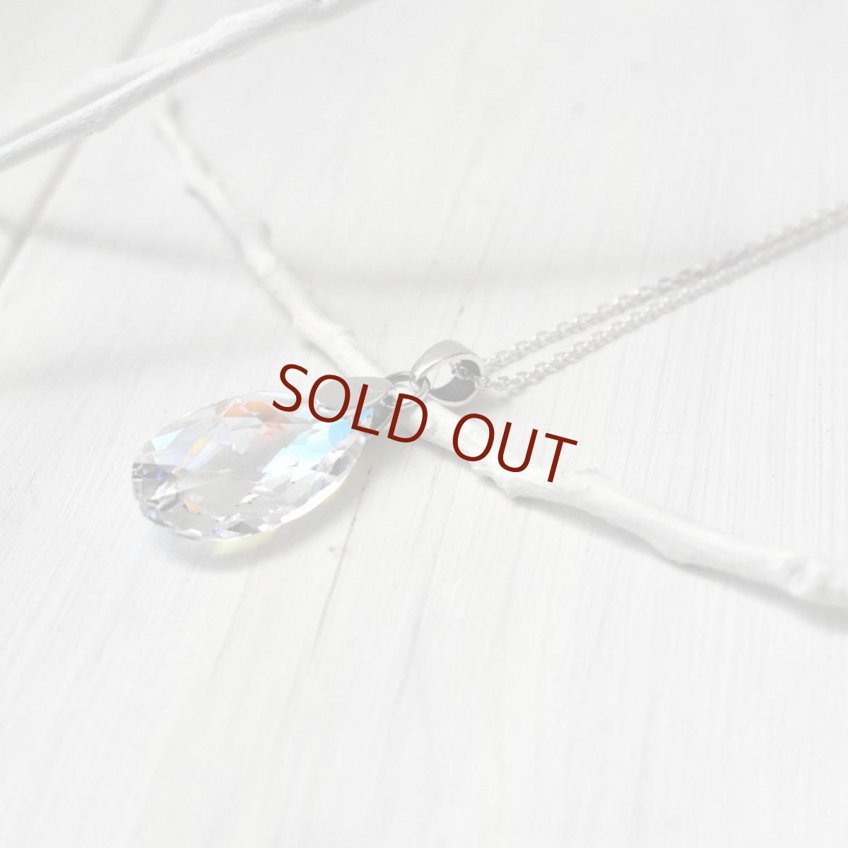 スワロフスキー クリスタル オーロラカラー シルバーペンダント