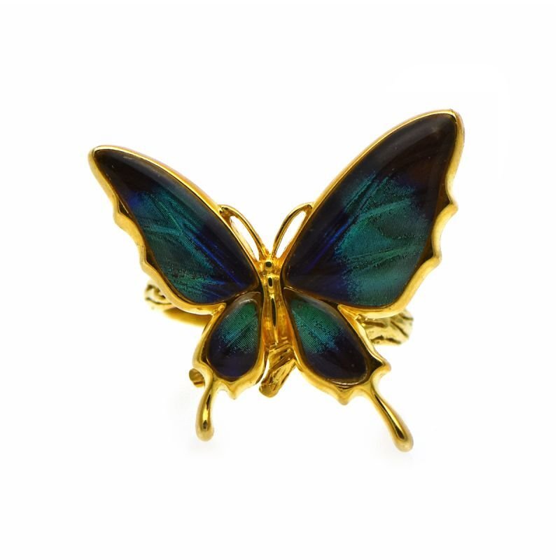 ドクソコパチェルビナ 蝶の翅 シルバー 925 リング 指輪 (ゴールド