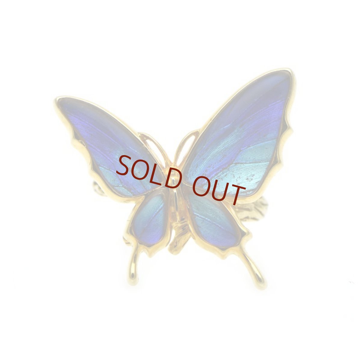 タミラスムラサキシジミ 蝶の翅 リング (ゴールド)【Psyche|プシュケ】