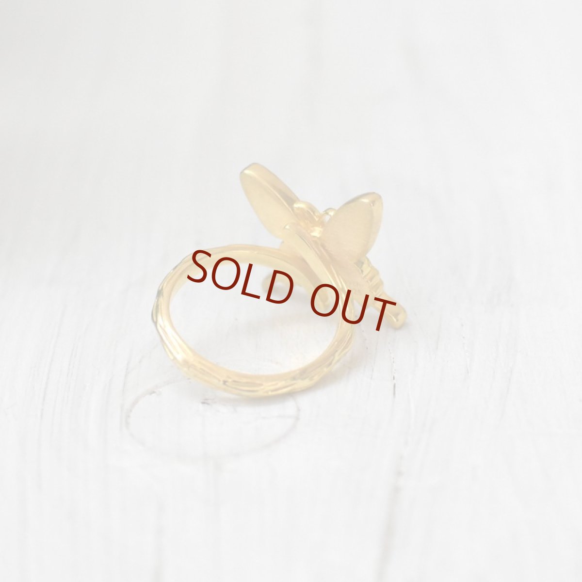 ドクソコパチェルビナ 蝶の翅 リング (ゴールド)【Psyche|プシュケ】