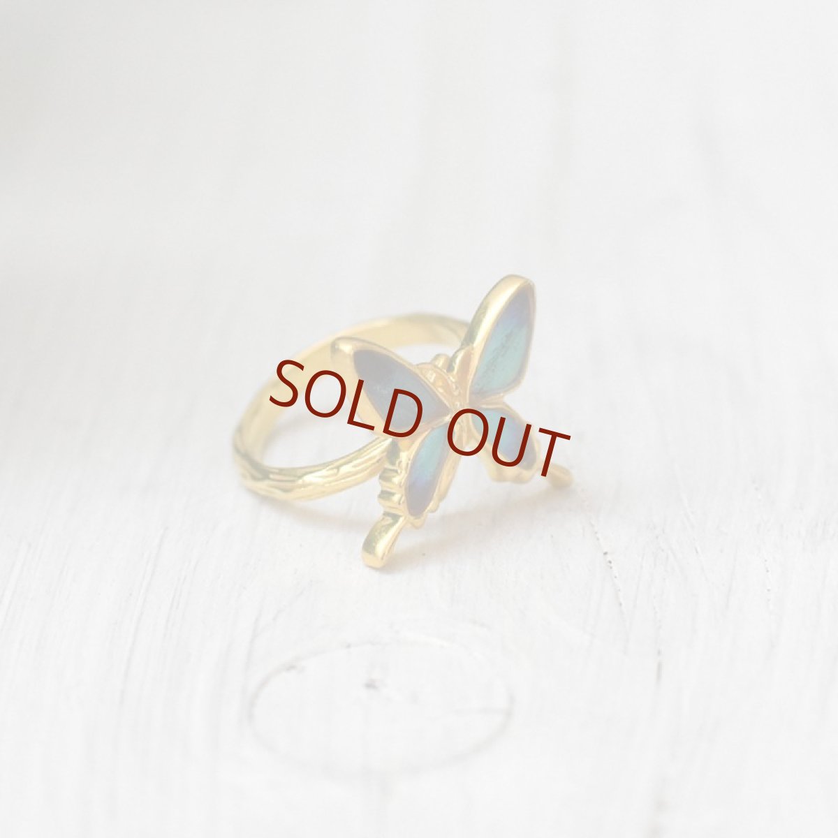 ドクソコパチェルビナ 蝶の翅 リング (ゴールド)【Psyche|プシュケ】