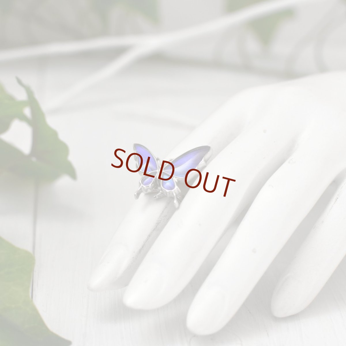 タミラスムラサキシジミ 蝶の翅 リング (シルバー)【Psyche|プシュケ】