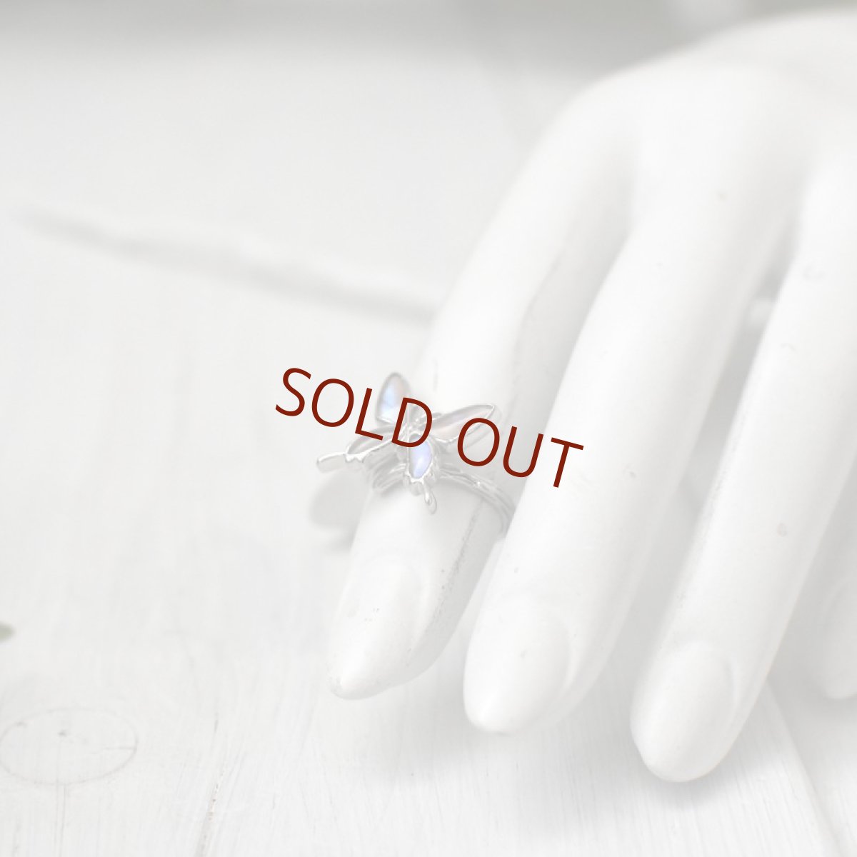 オーロラモルフォ 蝶の翅 リング (シルバー)【Psyche|プシュケ】