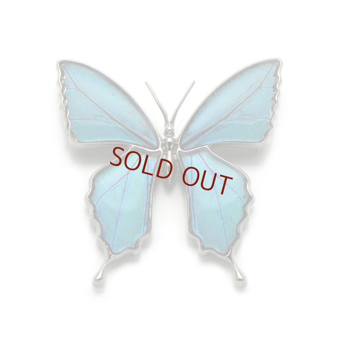 ゼフィリティスモルフォ 蝶 ブローチ兼ペンダント(シルバー)【Psyche|プシュケ】