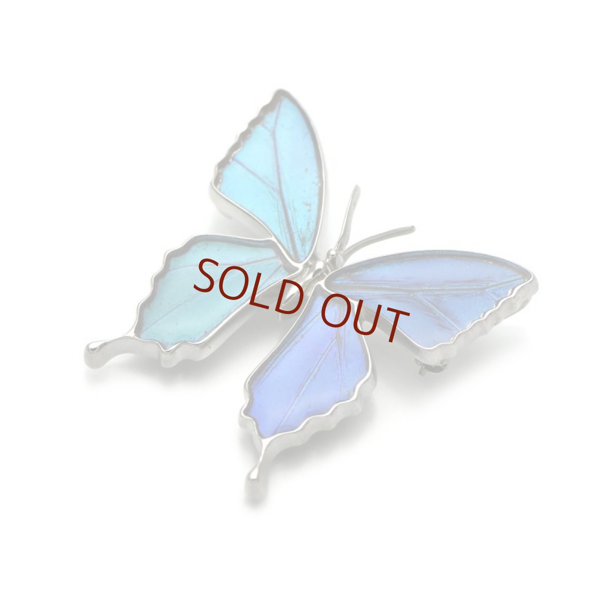 ゼフィリティスモルフォ 蝶 ブローチ兼ペンダント(シルバー)【Psyche|プシュケ】