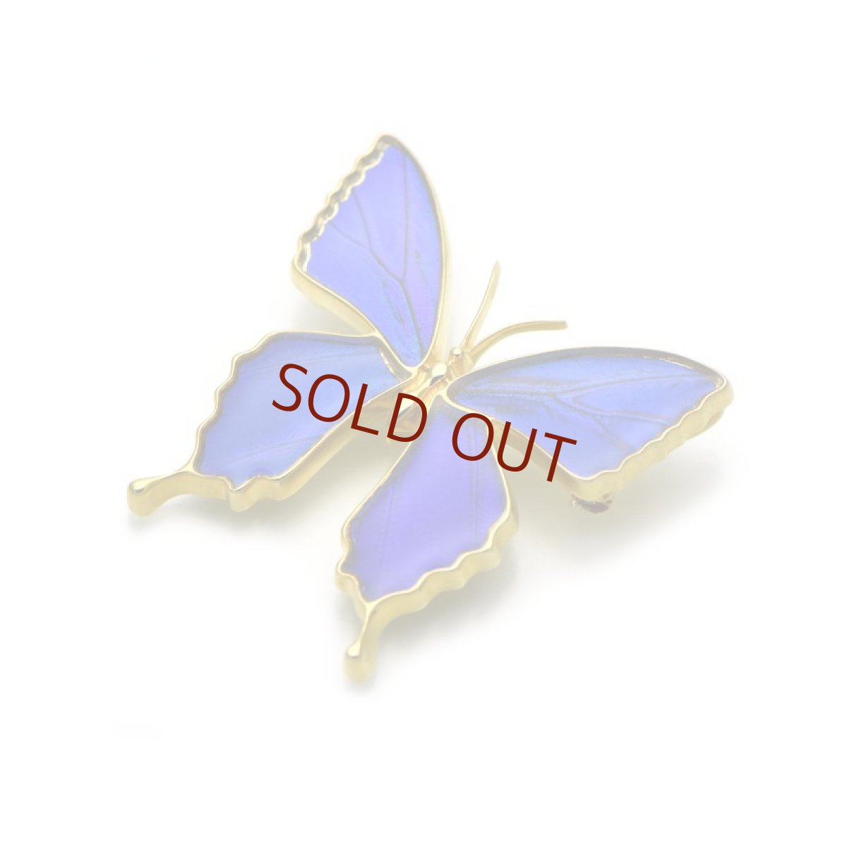 カキカモルフォ 蝶 ブローチ兼ペンダント(ゴールド)【Psyche|プシュケ】