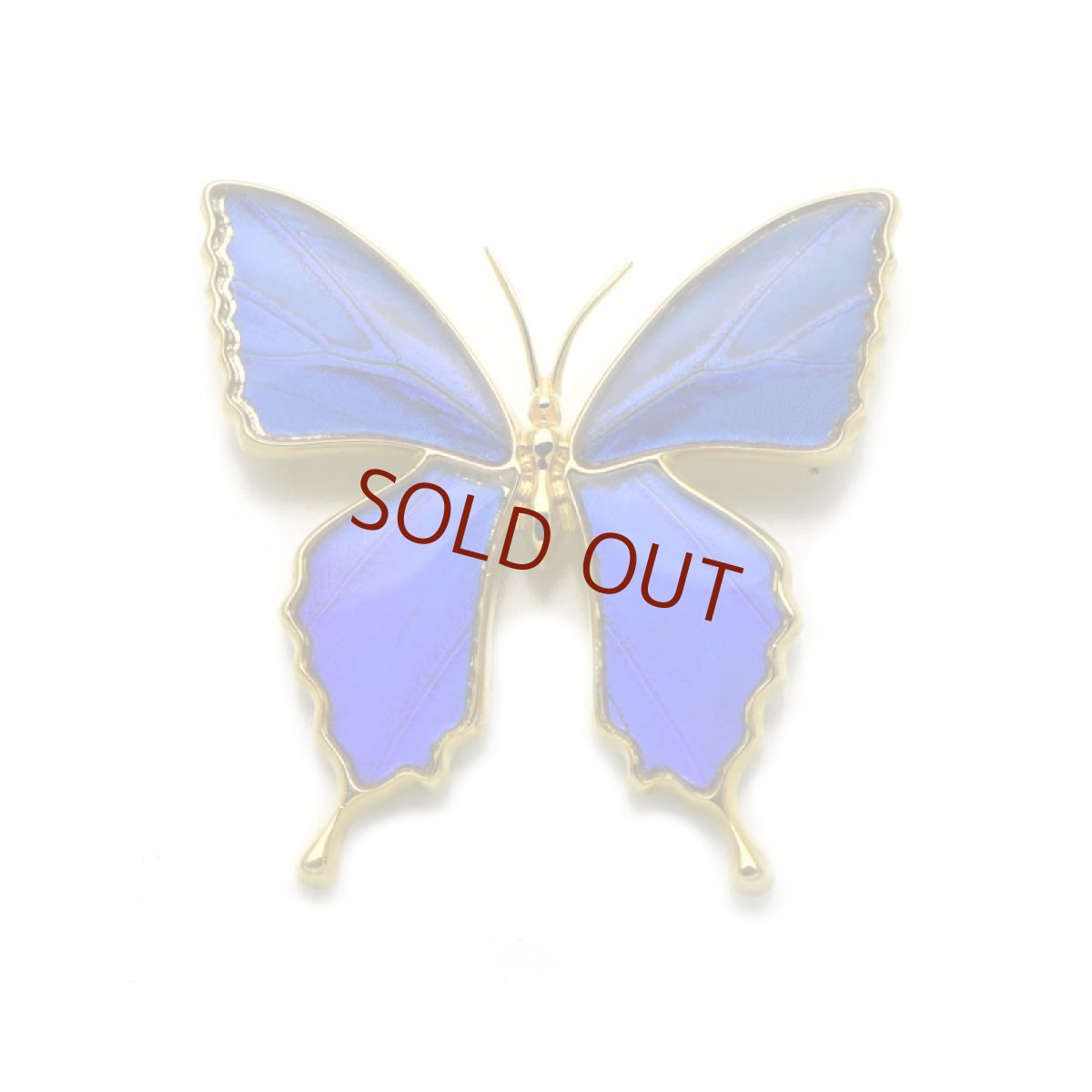 カキカモルフォ 蝶 ブローチ兼ペンダント(ゴールド)【Psyche|プシュケ】