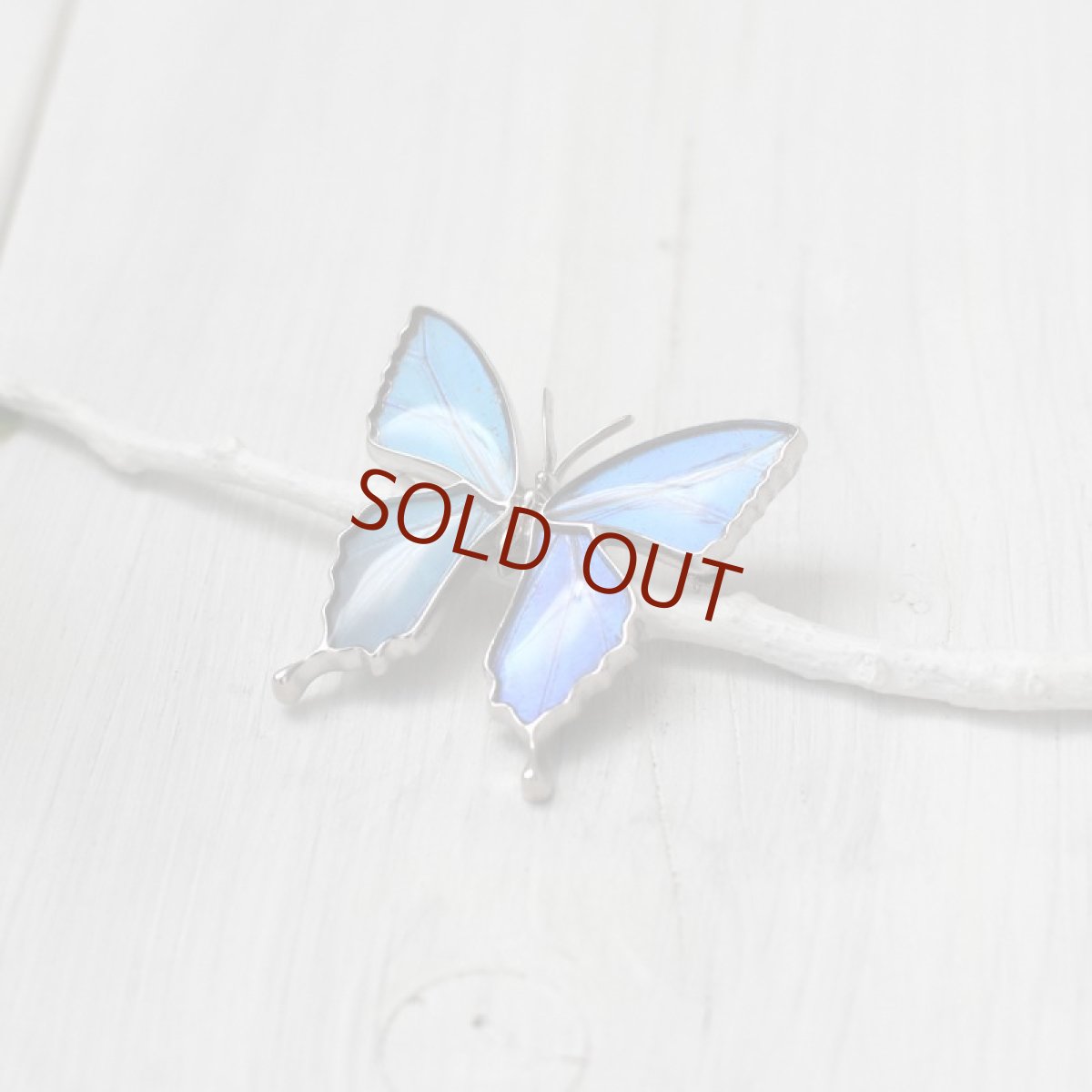 ゼフィリティスモルフォ 蝶 ブローチ兼ペンダント(シルバー)【Psyche|プシュケ】