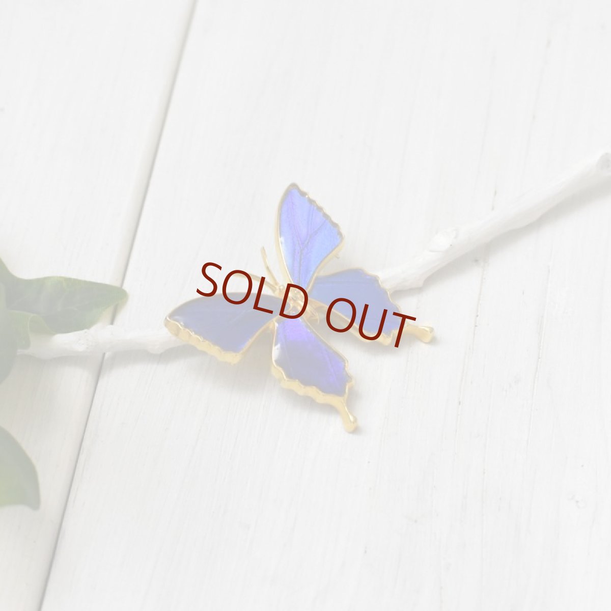 カキカモルフォ 蝶 ブローチ兼ペンダント(ゴールド)【Psyche|プシュケ】