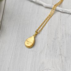 スルコウスキーモルフォ 蝶の翅 雫 ティアドロップ ペンダント (ゴールド)【Psyche|プシュケ】