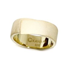 半巾帯 指飾り シルバー925 リング (ゴールド)【KANAME | 金目】