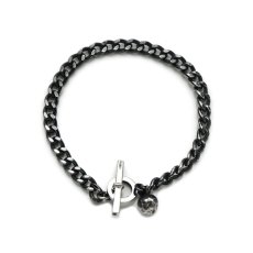 KIHEI CHAIN BRACELT 5.0mm OX with Apple / 喜平 チェーン ブレスレット アップル ( 燻し ) 【it's 12 midnight Original | イッツトゥエルヴミッドナイト】
