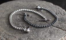 KIHEI CHAIN BRACELT 5.0mm OX with Apple / 喜平 チェーン ブレスレット アップル ( 燻し ) 【it's 12 midnight Original | イッツトゥエルヴミッドナイト】