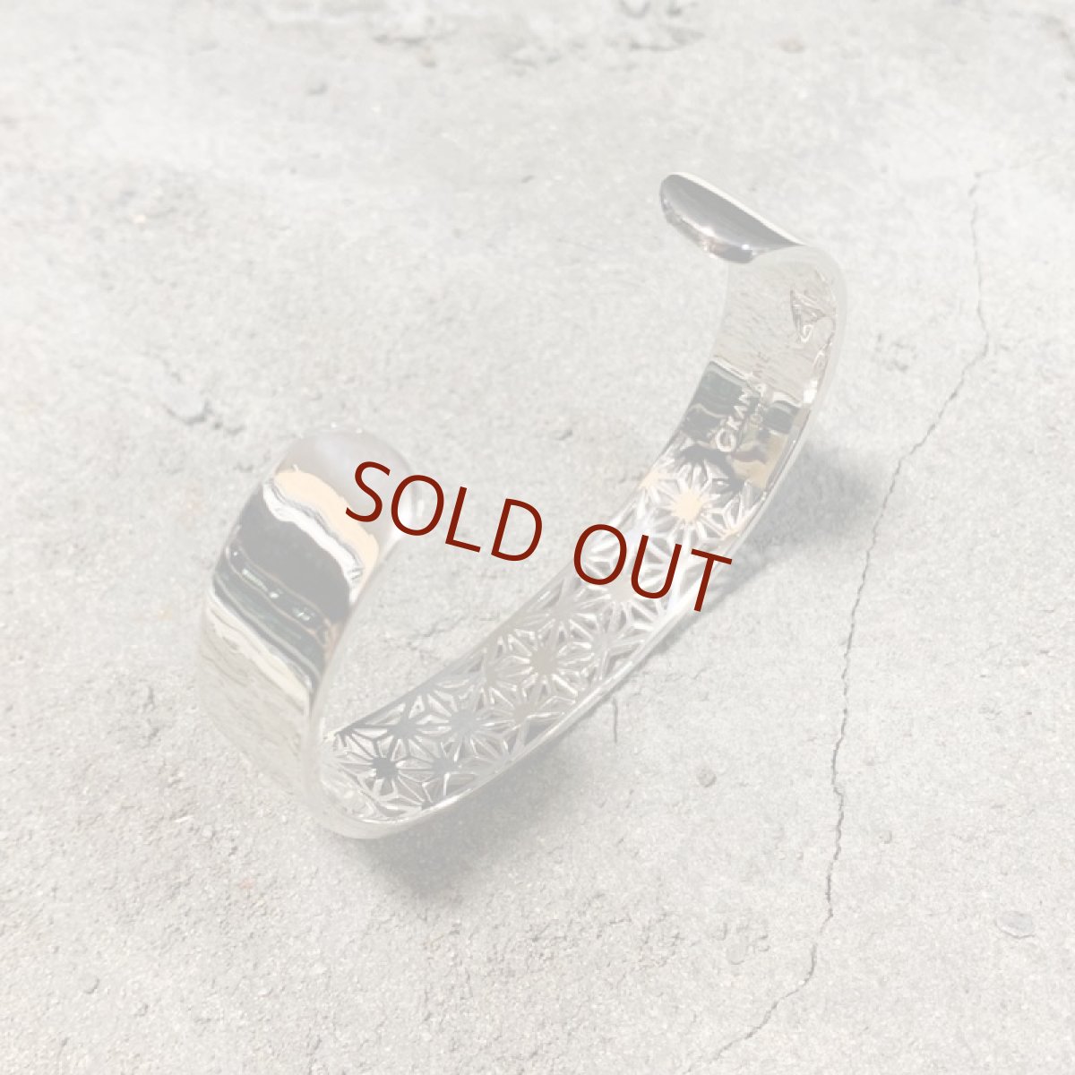 麻の葉 腕飾り 和柄 シルバー925 バングル (シルバー)【KANAME | 金目(かなめ)】