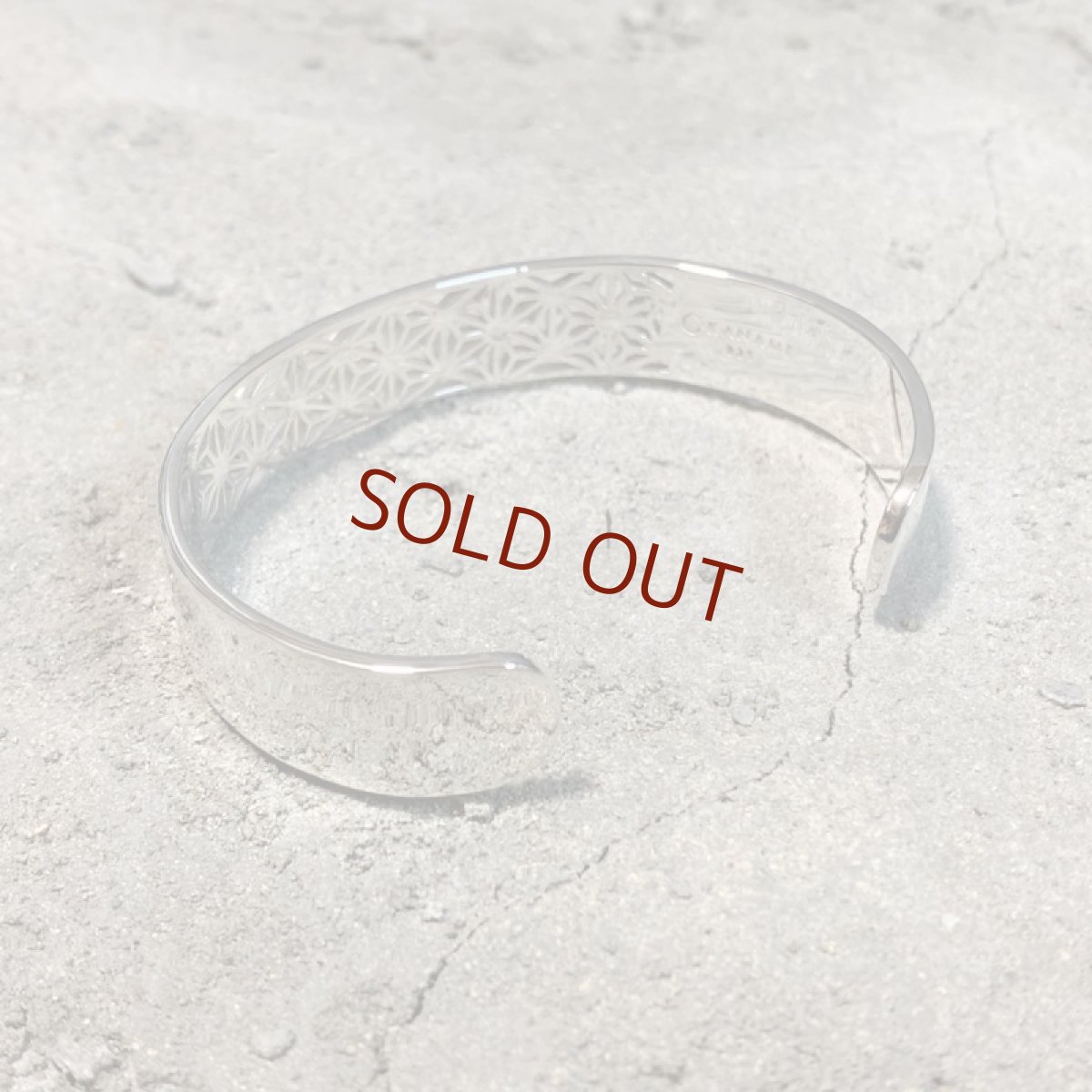 麻の葉 腕飾り 和柄 シルバー925 バングル (シルバー)【KANAME | 金目(かなめ)】