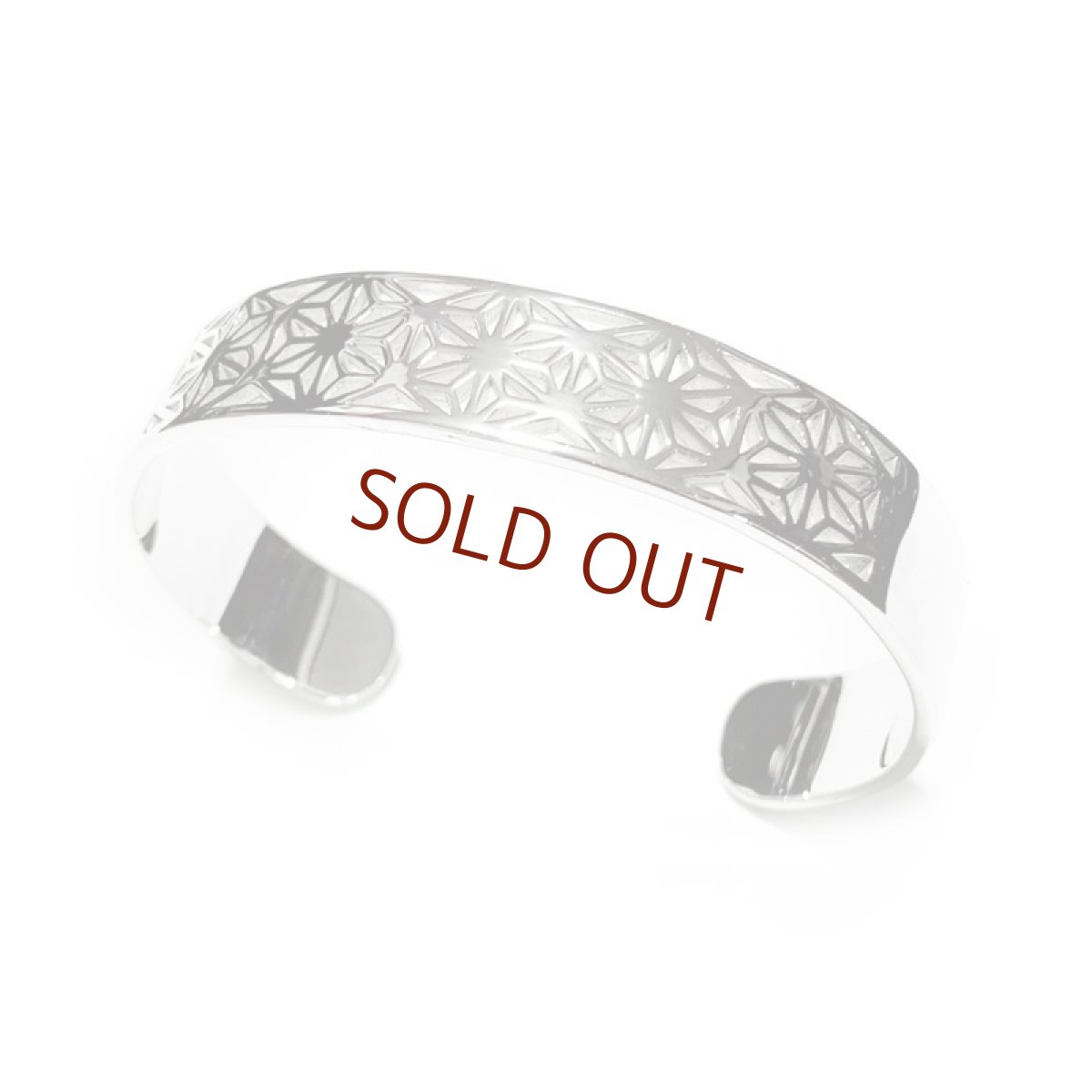 麻の葉 腕飾り 和柄 シルバー925 バングル (シルバー)【KANAME | 金目(かなめ)】