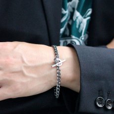 KIHEI CHAIN BRACELT 5.0mm OX with Apple / 喜平 チェーン ブレスレット アップル ( 燻し ) 【it's 12 midnight Original | イッツトゥエルヴミッドナイト】