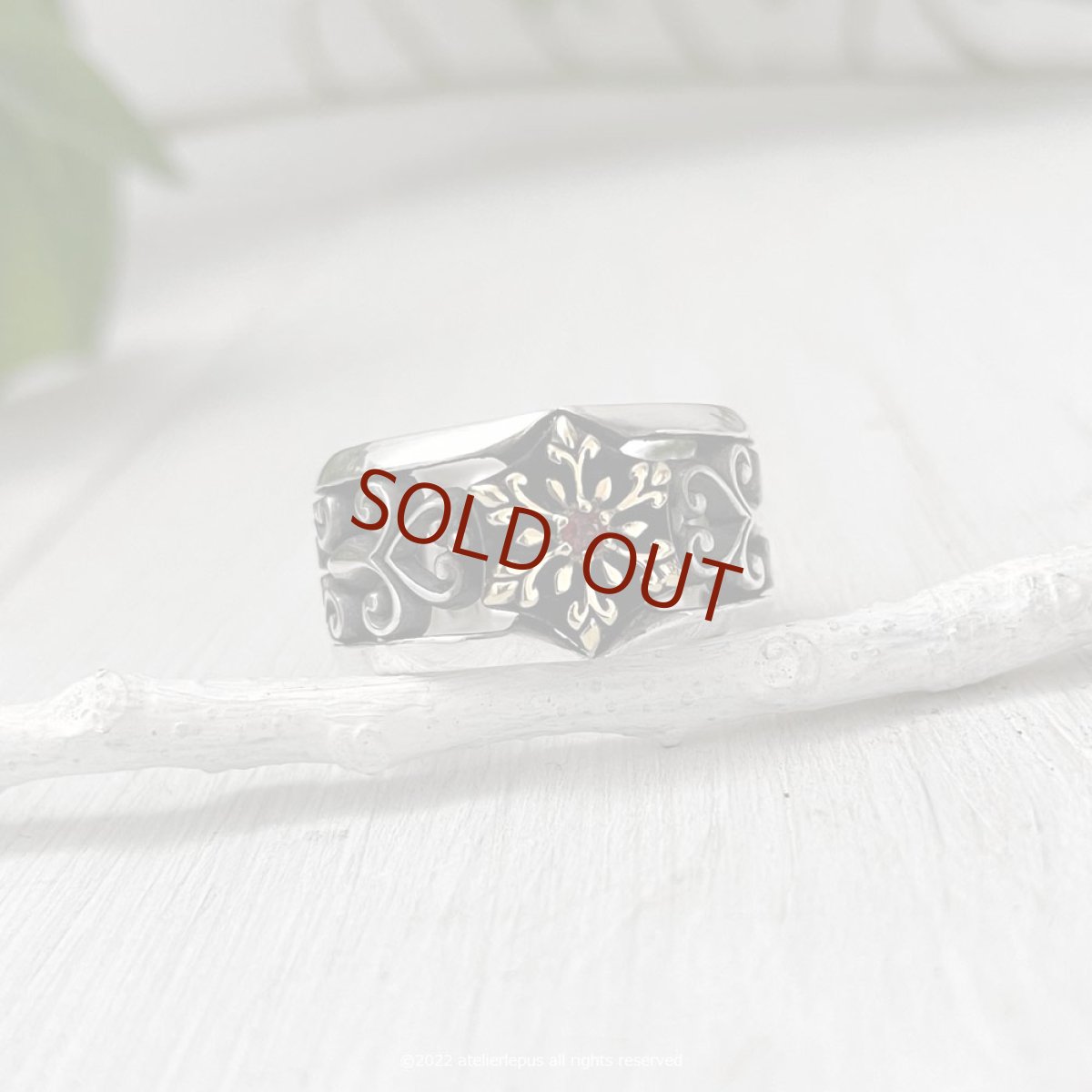 スノーフレーク 雪の結晶 シルバー ブラス コンビリング【cooldust | クールダスト】