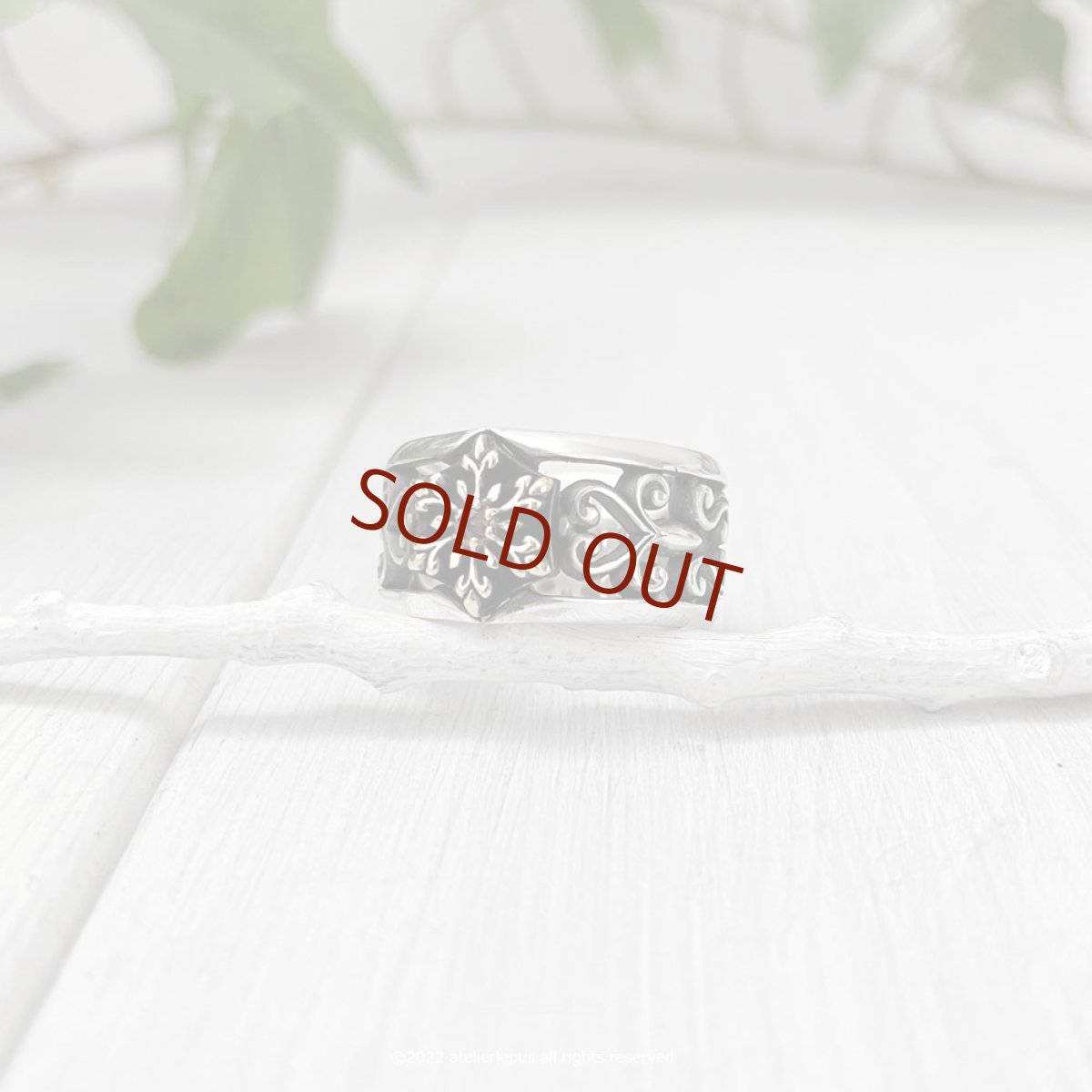 スノーフレーク 雪の結晶 シルバー ブラス コンビリング【cooldust | クールダスト】