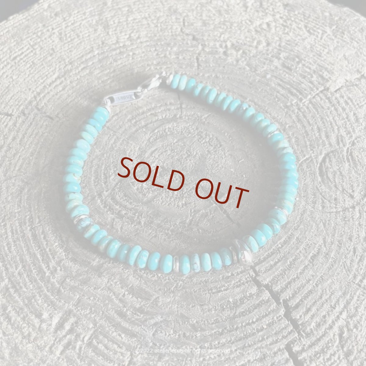 ストーンブレスレット ターコイズ 5mm幅【LEPUS | レプス】